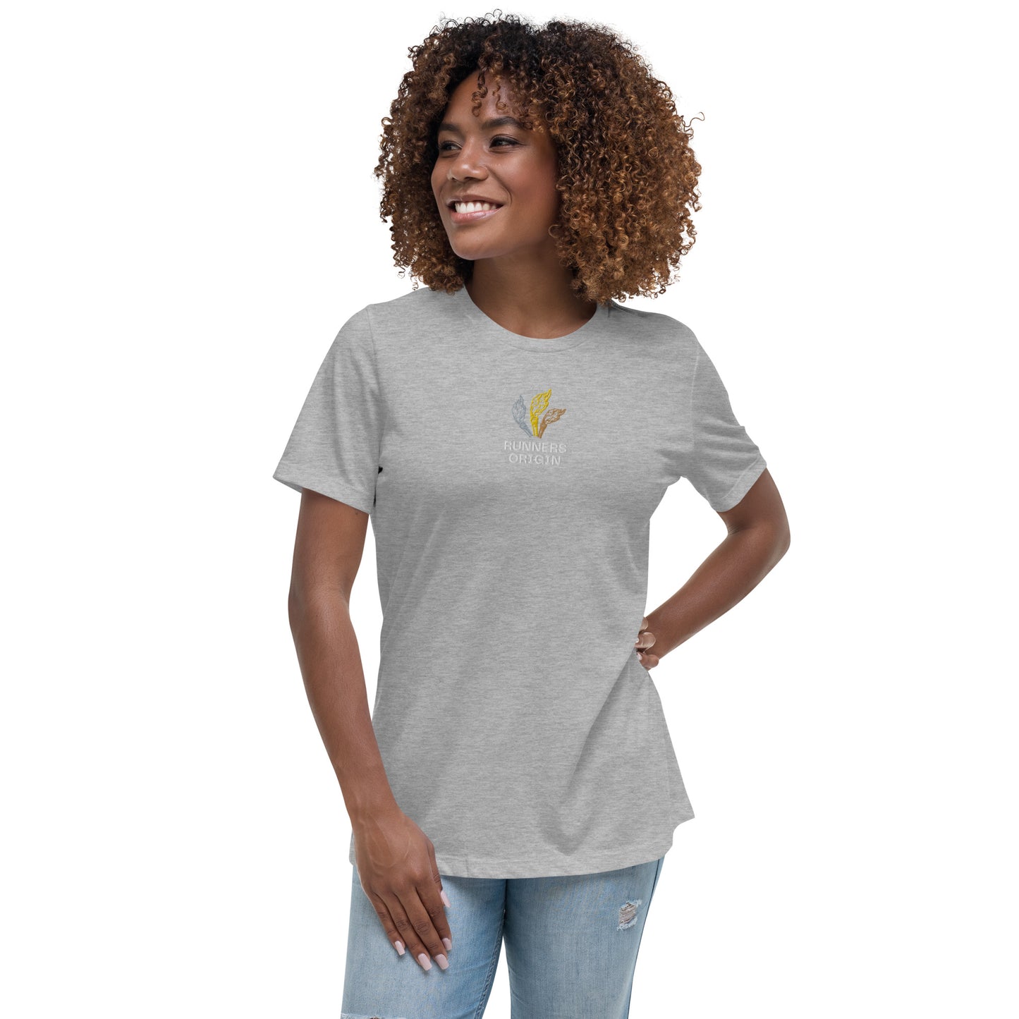 Women's Runners Origin Logo Embroidered Tee