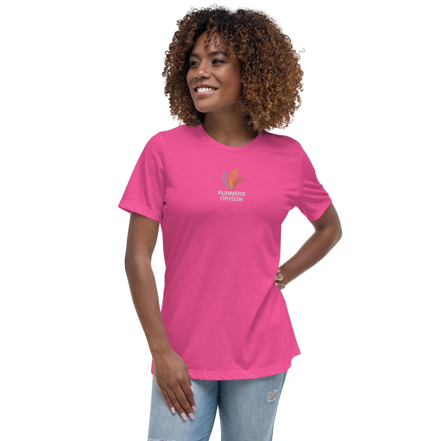 Women's Runners Origin Logo Embroidered Tee