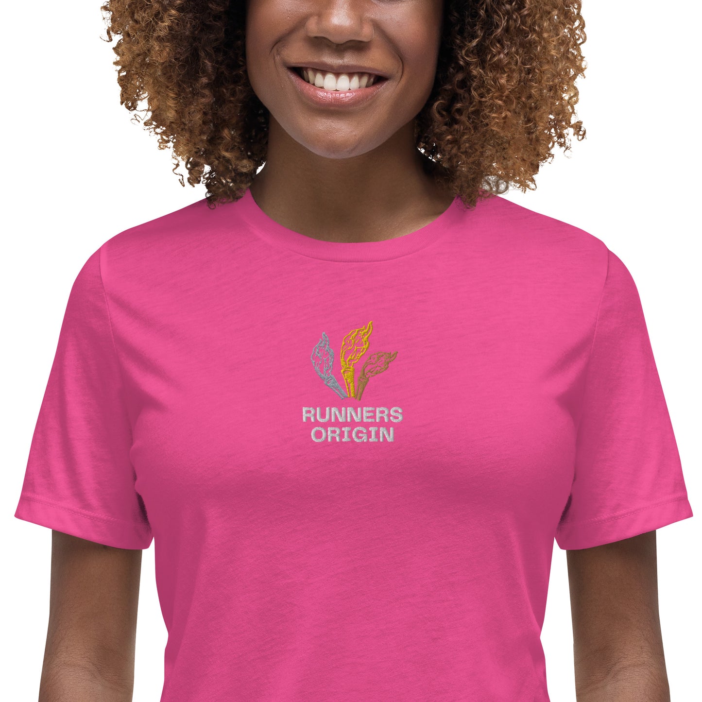 Women's Runners Origin Logo Embroidered Tee