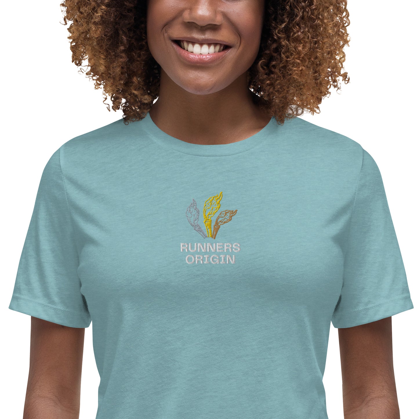 Women's Runners Origin Logo Embroidered Tee