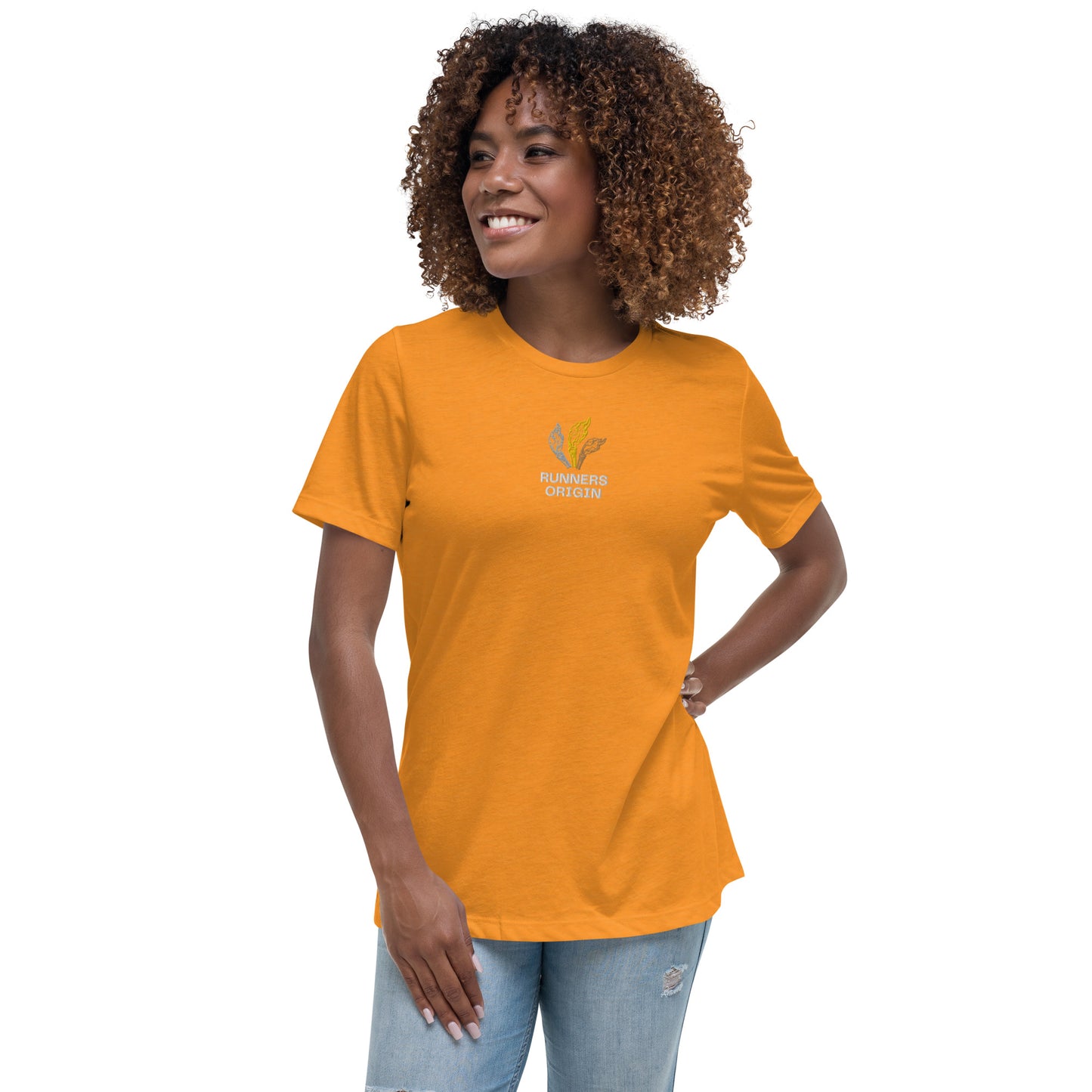 Women's Runners Origin Logo Embroidered Tee