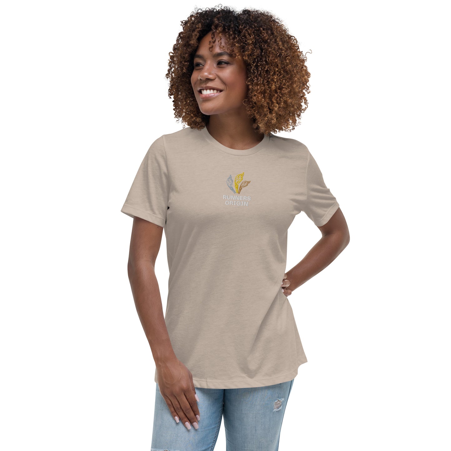 Women's Runners Origin Logo Embroidered Tee