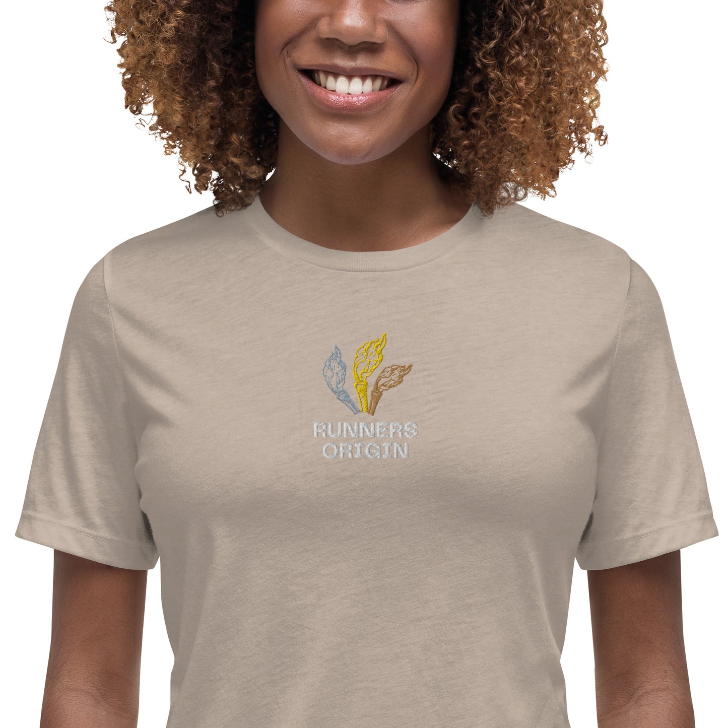 Women's Runners Origin Logo Embroidered Tee