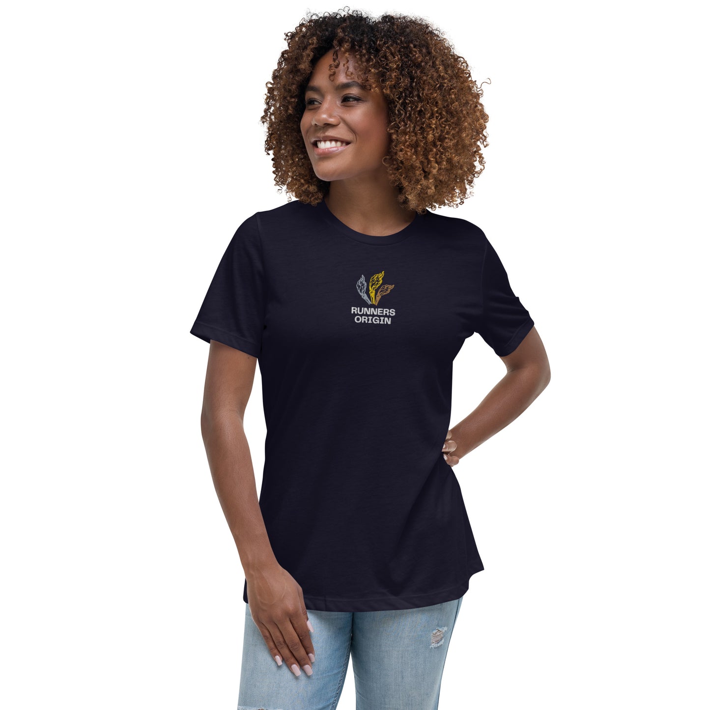 Women's Runners Origin Logo Embroidered Tee