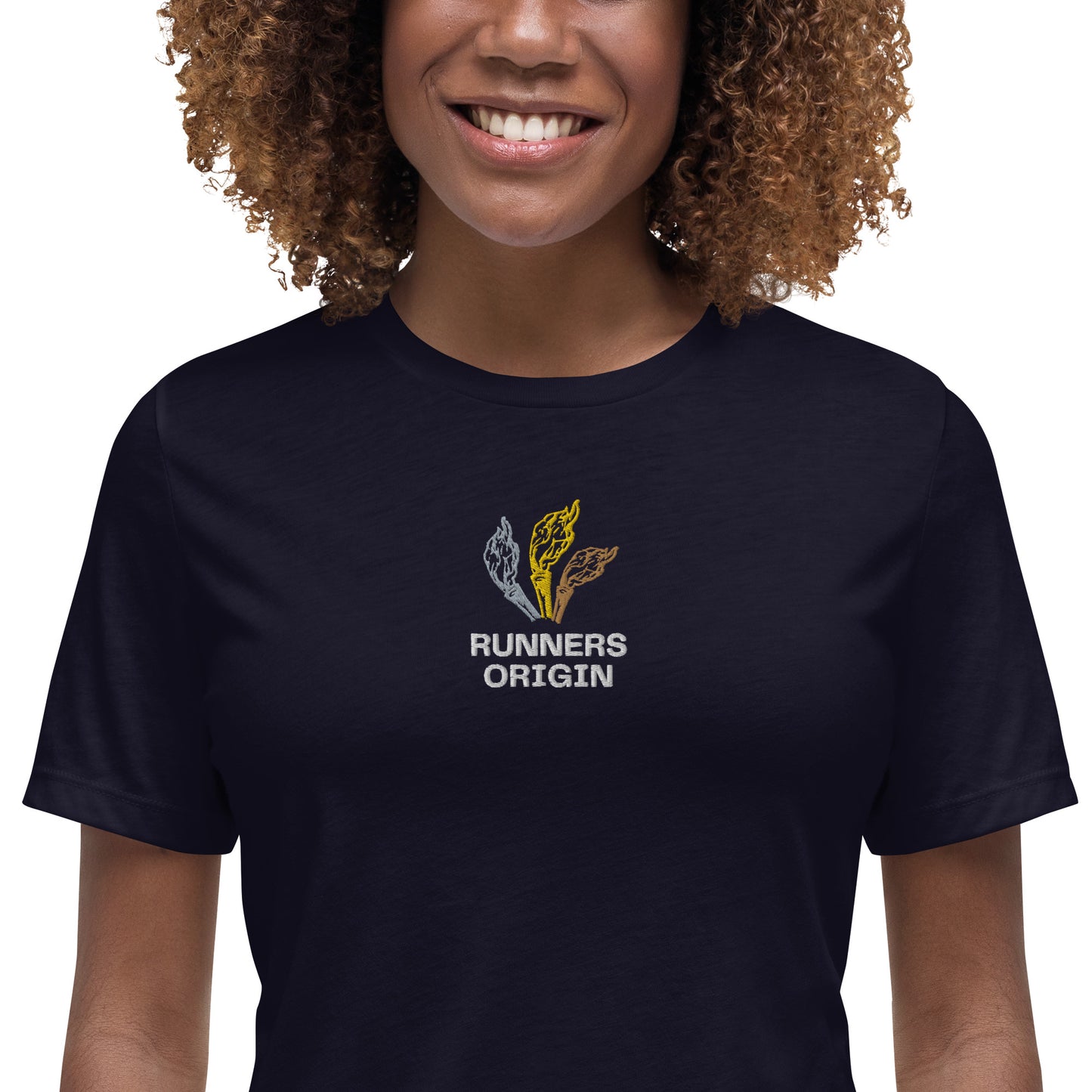 Women's Runners Origin Logo Embroidered Tee