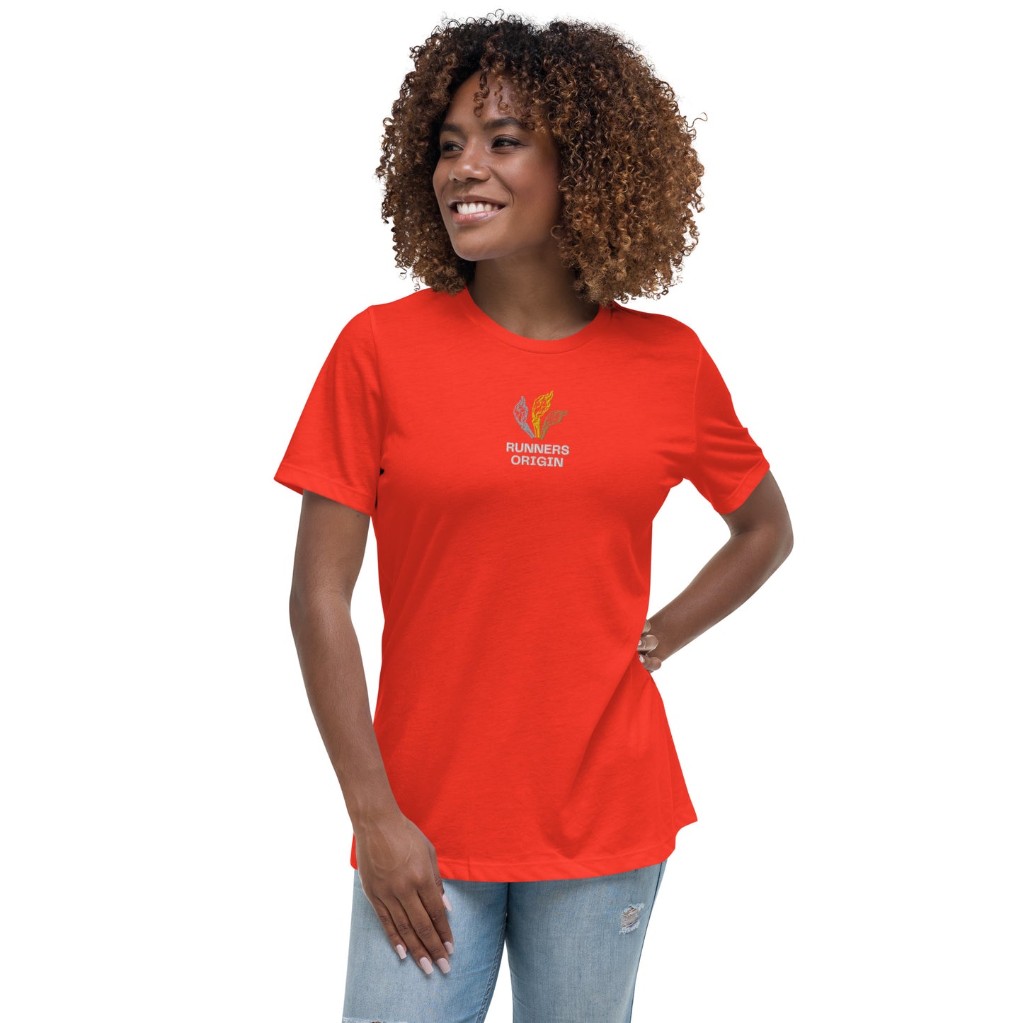 Women's Runners Origin Logo Embroidered Tee