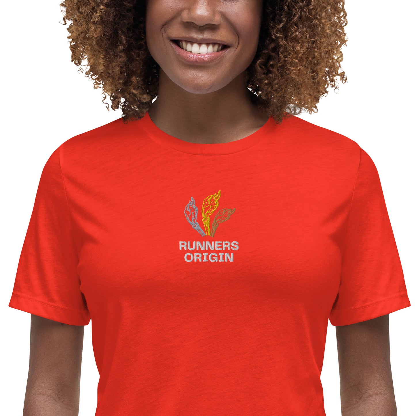 Women's Runners Origin Logo Embroidered Tee