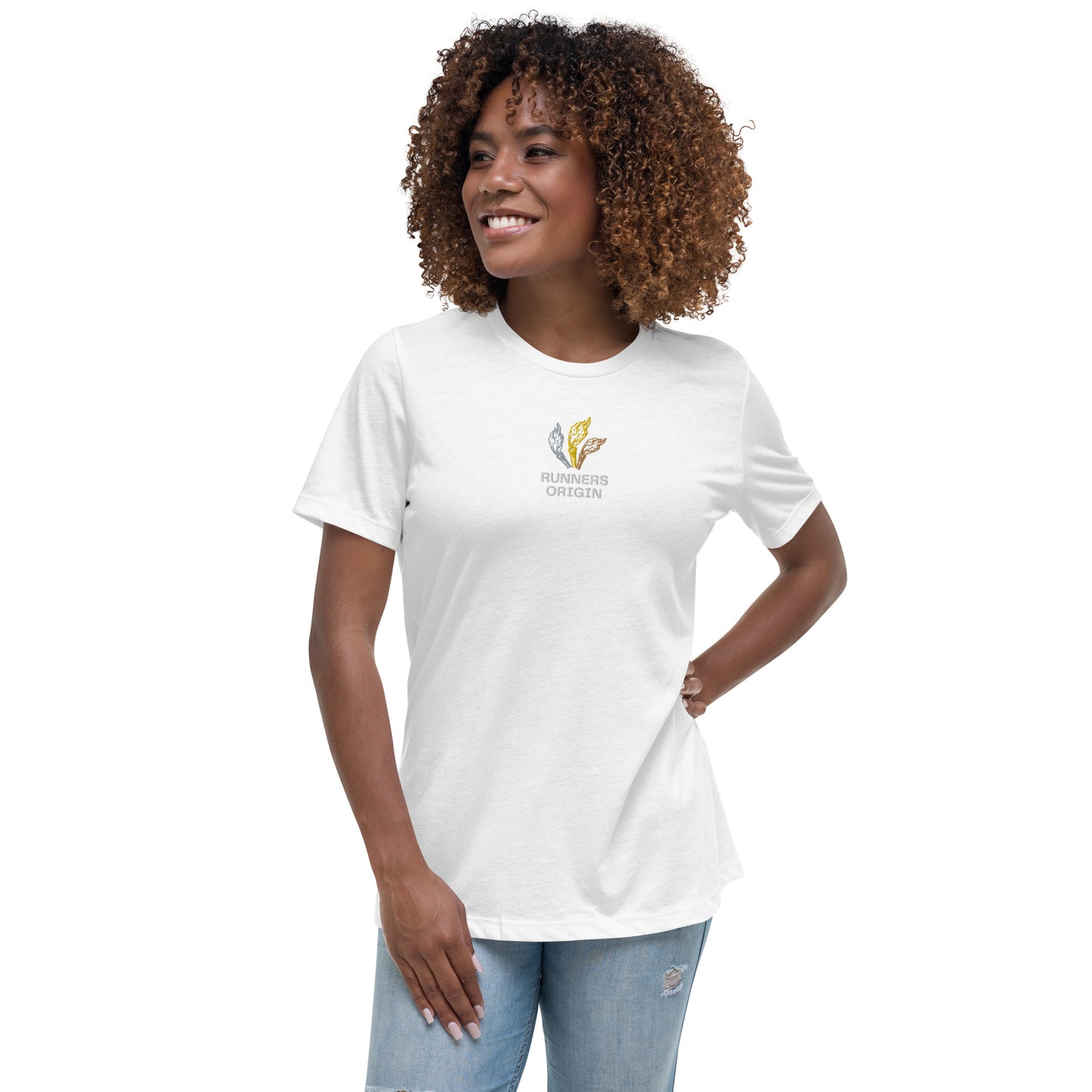 Women's Runners Origin Logo Embroidered Tee