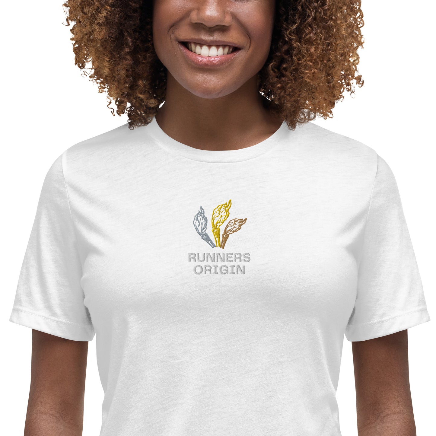 Women's Runners Origin Logo Embroidered Tee